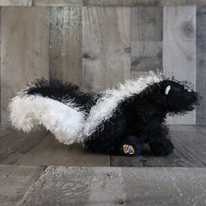 Ganz Webkinz Skunk Black & White Plush Stuffed Animal Toy Fuzzy No Code